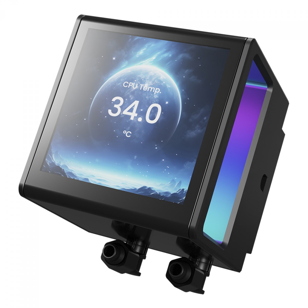 Water Cooler Gamdias Chione P5-360, RGB, 360mm, Display Digital, Intel-AMD, PWM, Preto