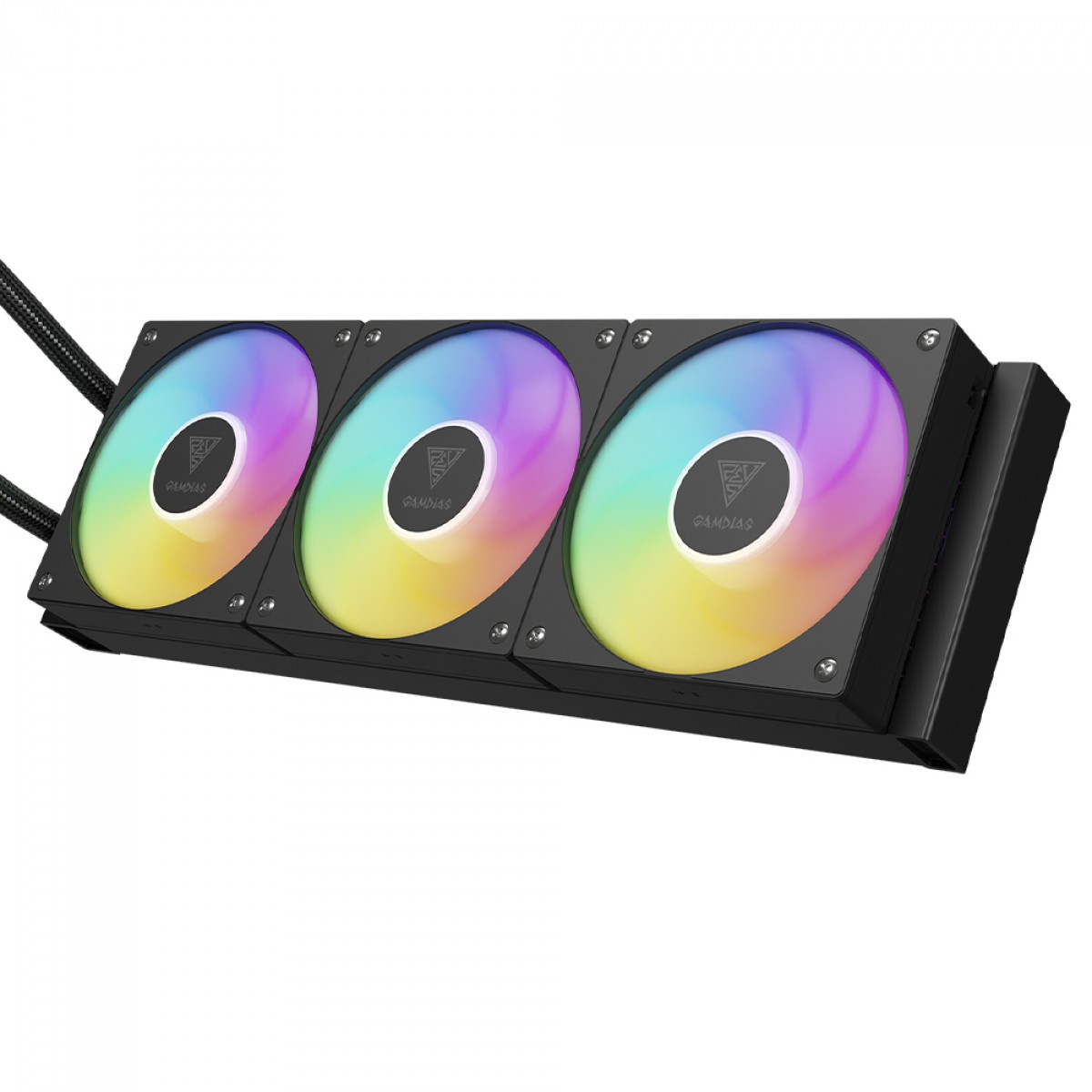 Water Cooler Gamdias Chione P5-360, RGB, 360mm, Display Digital, Intel-AMD, PWM, Preto