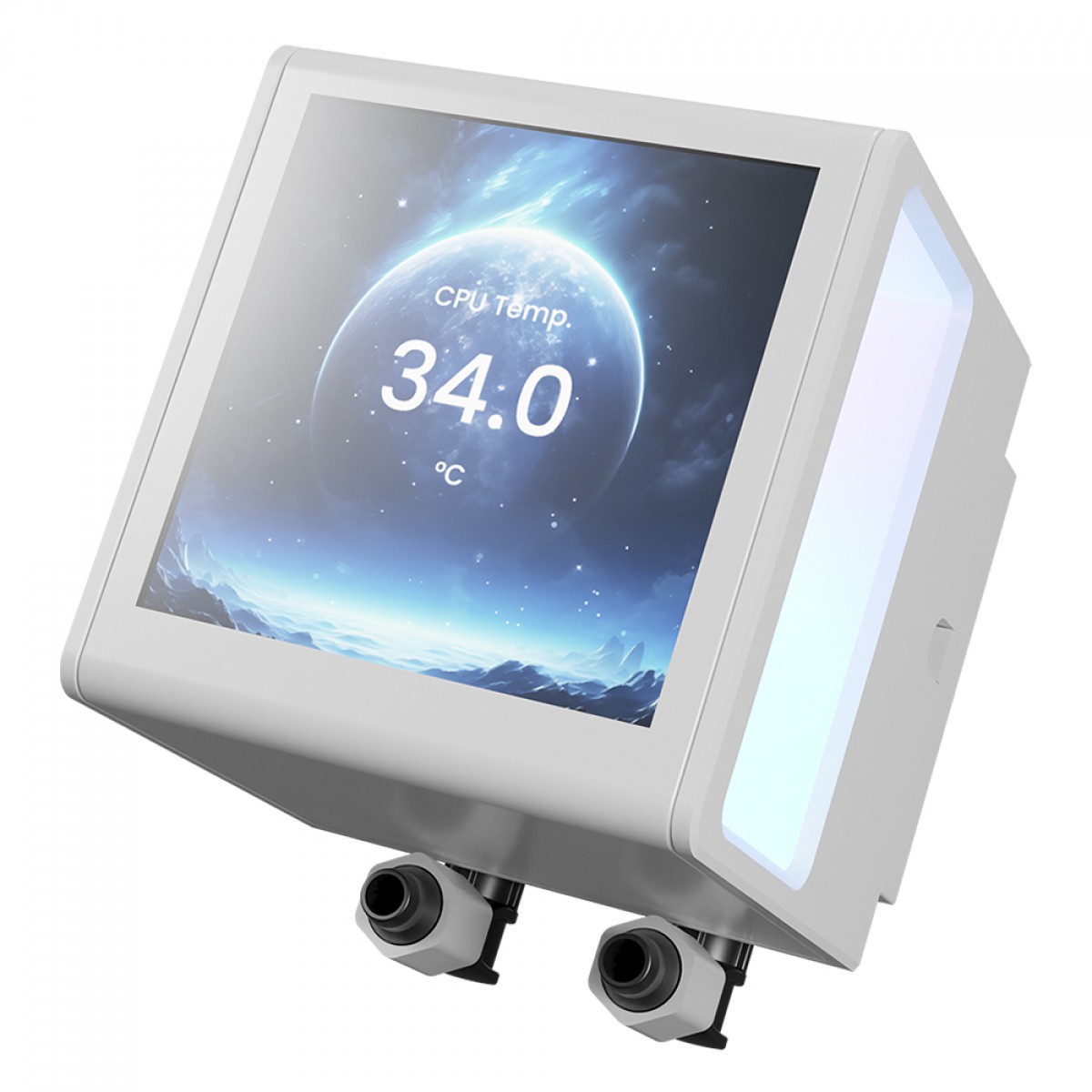 Water Cooler Gamdias Chione P5-360 WH, RGB, 360mm, Display Digital, Intel-AMD, PWM, Branco