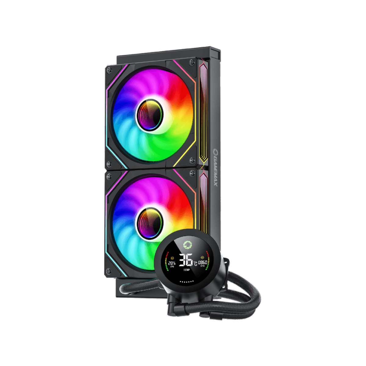 Water Cooler Gamemax Iceburg 240 Digital BK, ARGB, 240mm, Intel-AMD, Preto