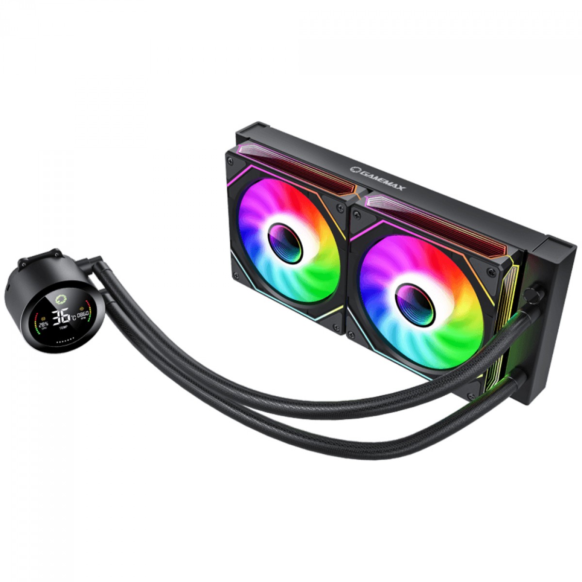 Water Cooler Gamemax Iceburg 240 Digital BK, ARGB, 240mm, Intel-AMD, Preto