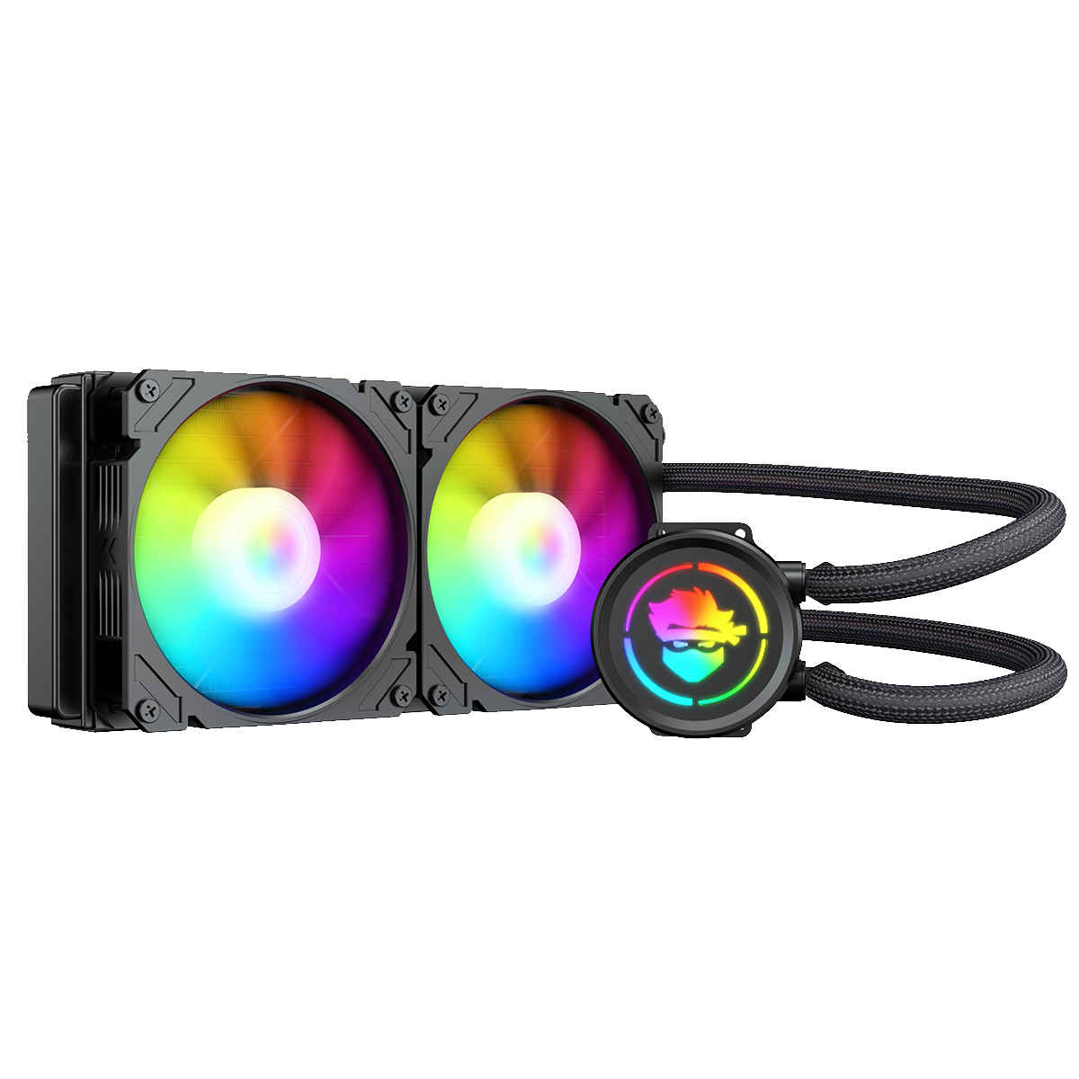 Water Cooler Gamer Ninja Spectro, ARGB, 240mm, Intel-AMD, Controladora, Black, GN-B240