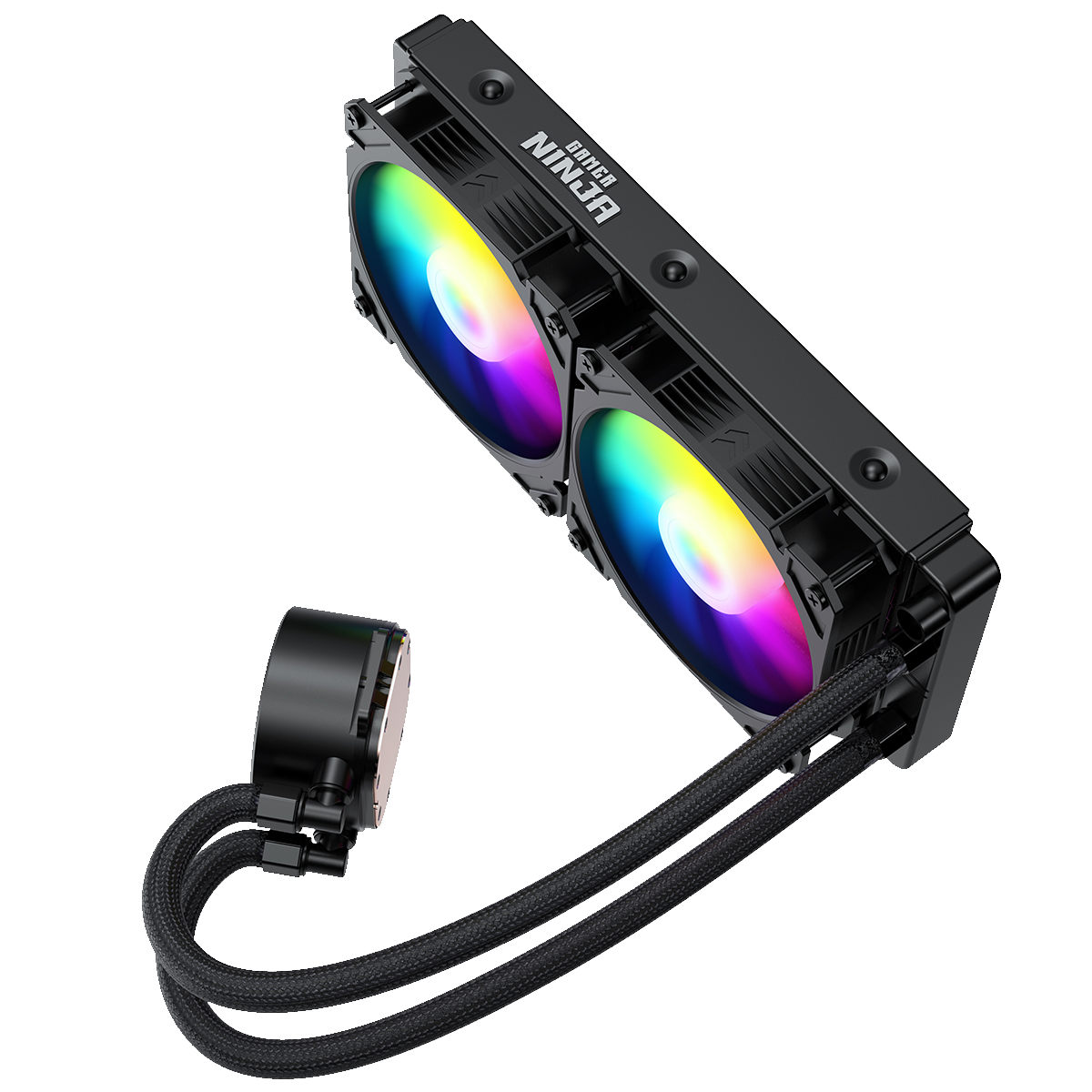 Water Cooler Gamer Ninja Spectro, ARGB, 240mm, Intel-AMD, Controladora, Black, GN-B240