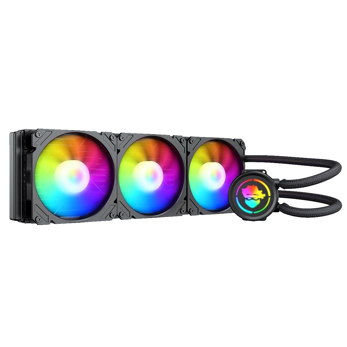 Water Cooler Gamer Ninja Spectro, ARGB, 360mm, Intel-AMD, Controladora, Black, GN-B360