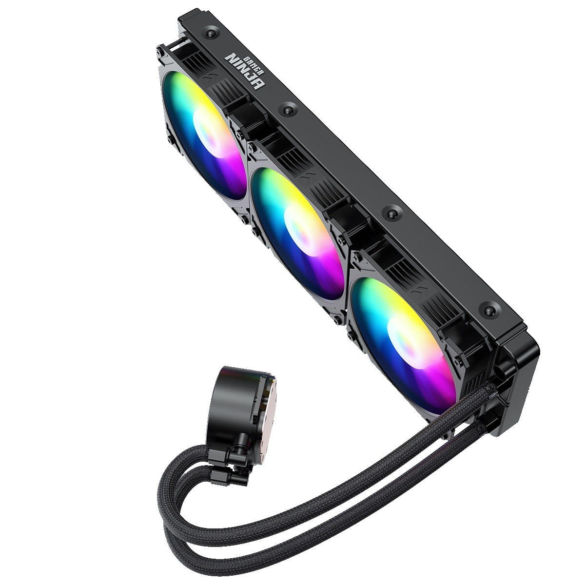 Water Cooler Gamer Ninja Spectro, ARGB, 360mm, Intel-AMD, Controladora, Black, GN-B360