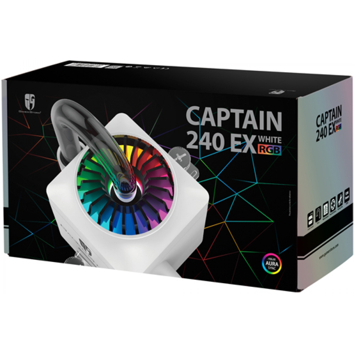 Water Cooler Gamer Storm DeepCool Captain 240EX, RGB 240mm, Intel-AMD, White, DP-GS-H12L-CT240RGB-WH