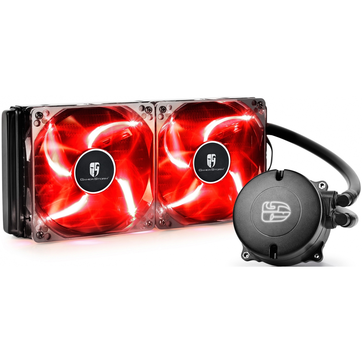 Water Cooler Gamer Storm DeepCool Maelstrom 240T, LED Red 240mm, Intel-AMD, MS240T-RED AM4