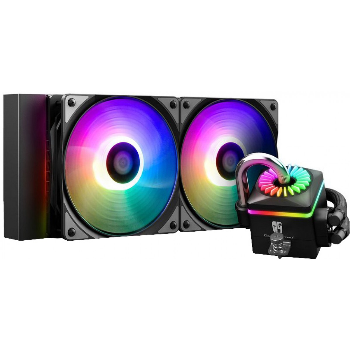 Water Cooler Gamer Storm DeepCool Captain 240Pro V2 RGB 240mm, Intel-AMD, Black, DP-GS-H12AR-CT240PV2
