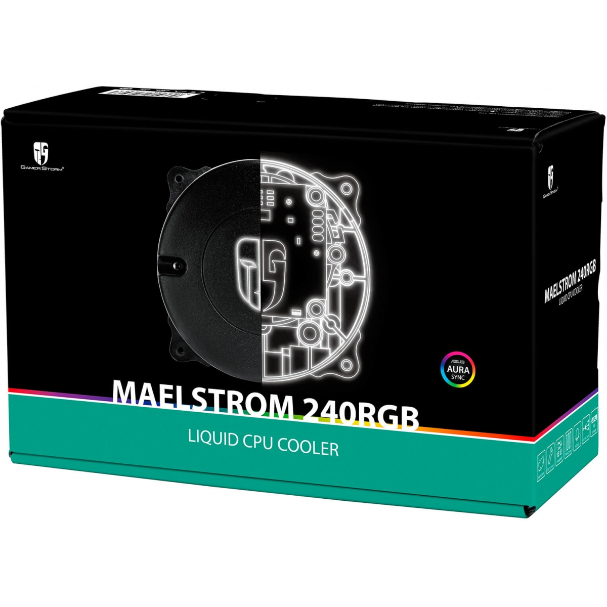 Water Cooler Gamer Storm DeepCool Maelstrom, RGB 240mm, Intel-AMD, DP-GS-H12RL-MS240RGB