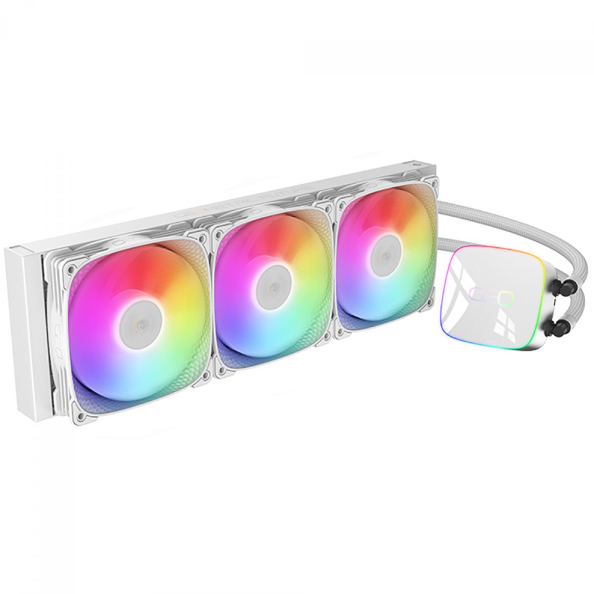Water Cooler Geometric Future Eskimo Junior Neon 36, RGB, 360mm, Intel-AMD, PWM, Branco, GEO-EJ-N36W