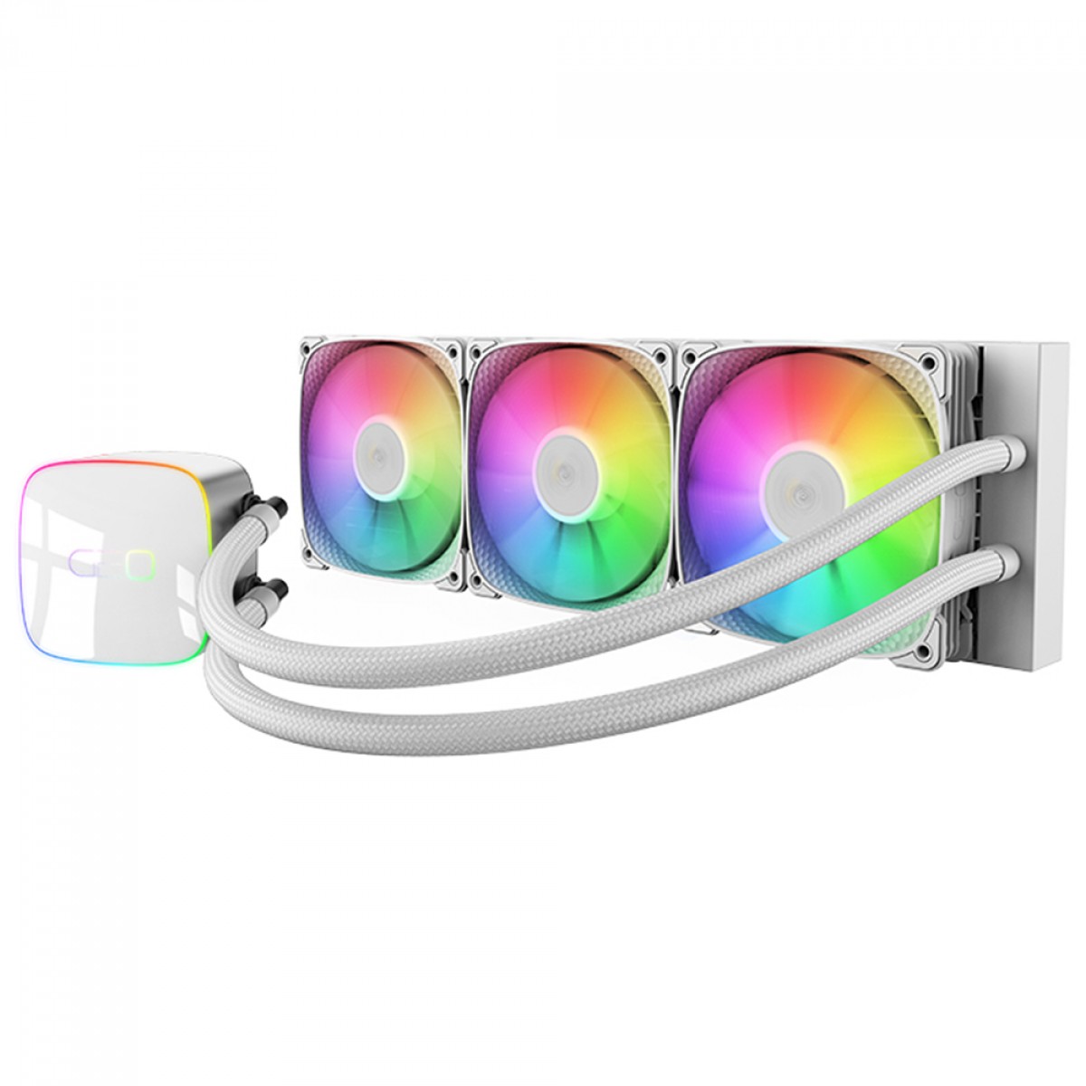 Water Cooler Geometric Future Eskimo Junior Neon 36, RGB, 360mm, Intel-AMD, PWM, Branco, GEO-EJ-N36W