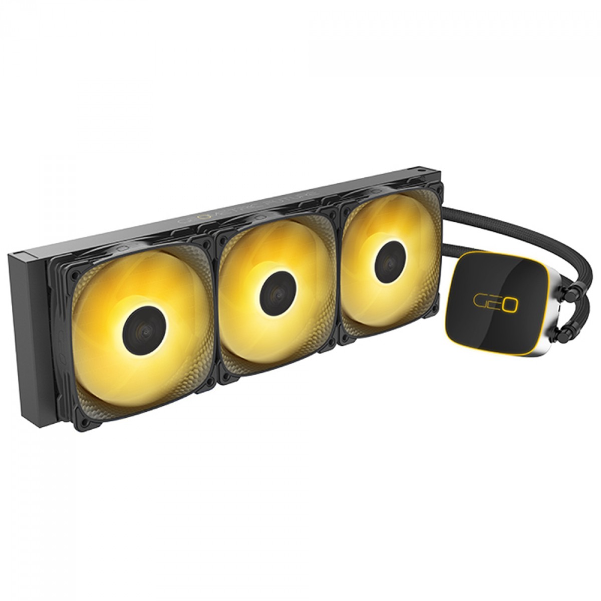 Water Cooler Geometric Future Eskimo Junior Neon 36, RGB, 360mm, Intel-AMD, PWM, Preto, GEO-EJ-N36B