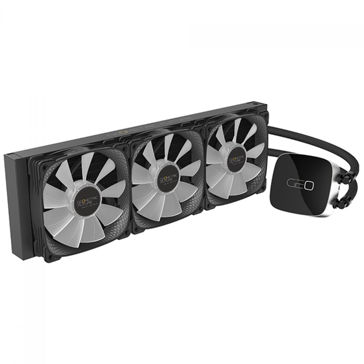 Water Cooler Geometric Future Eskimo Junior Neon 36, RGB, 360mm, Intel-AMD, PWM, Preto, GEO-EJ-N36B