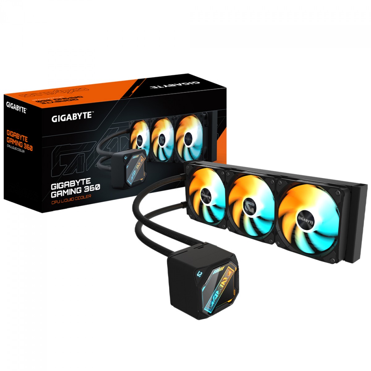 Water Cooler Gigabyte Gaming 360, ARGB, 360mm, Intel-AMD, Black, GP-GIGABYTE GME 360