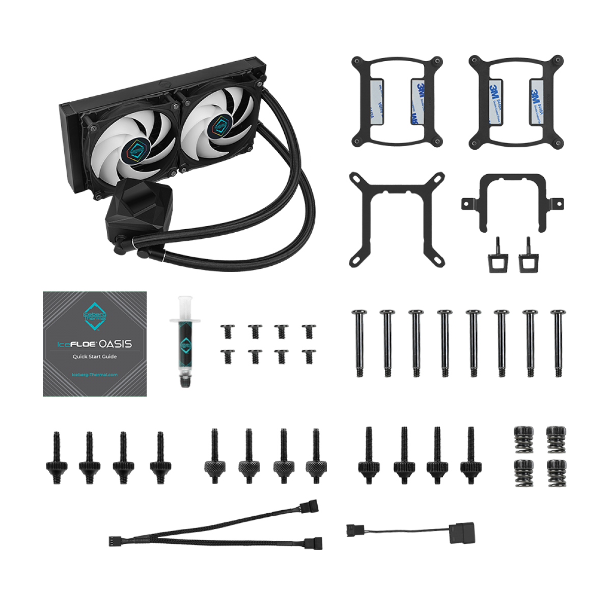 Water Cooler Iceberg Thermal IceFloe OASIS 240, 240mm, ARGB, Intel/AMD, Black