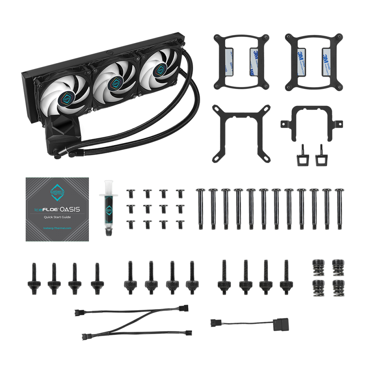 Water Cooler Iceberg Thermal IceFloe OASIS 360, 360mm, ARGB, Intel/AMD, Black