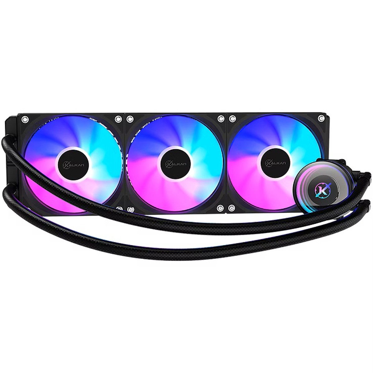 Water Cooler Kalkan Aura Lite 360, 360mm, ARGB, Intel-AMD, Preto, KLK00099