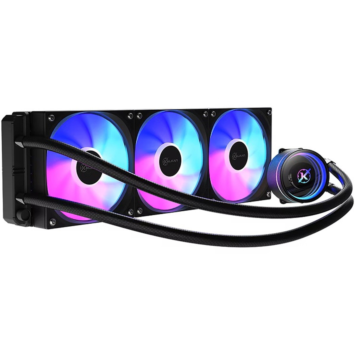 Water Cooler Kalkan Aura Lite 360, 360mm, ARGB, Intel-AMD, Preto, KLK00099