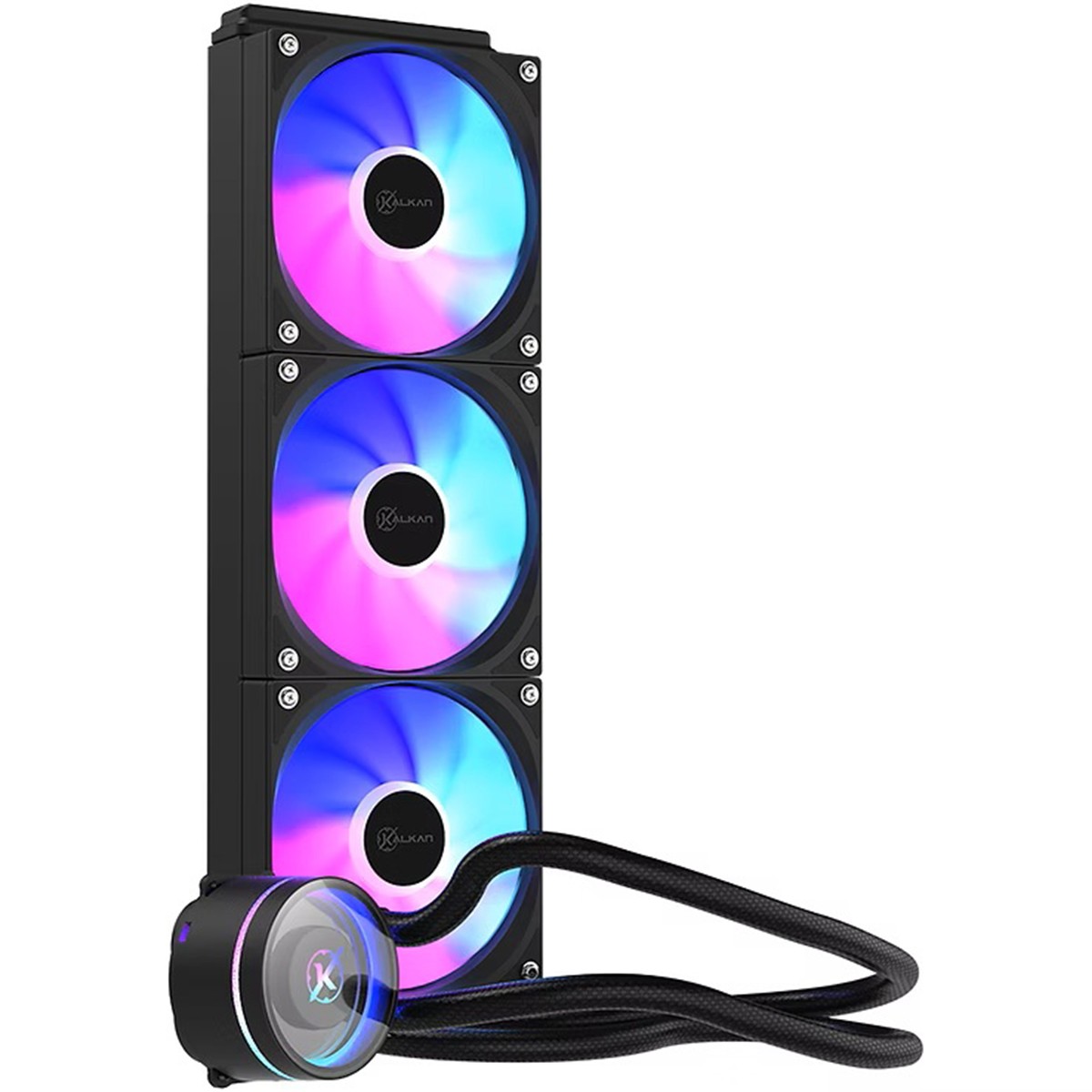 Water Cooler Kalkan Aura Lite 360, 360mm, ARGB, Intel-AMD, Preto, KLK00099