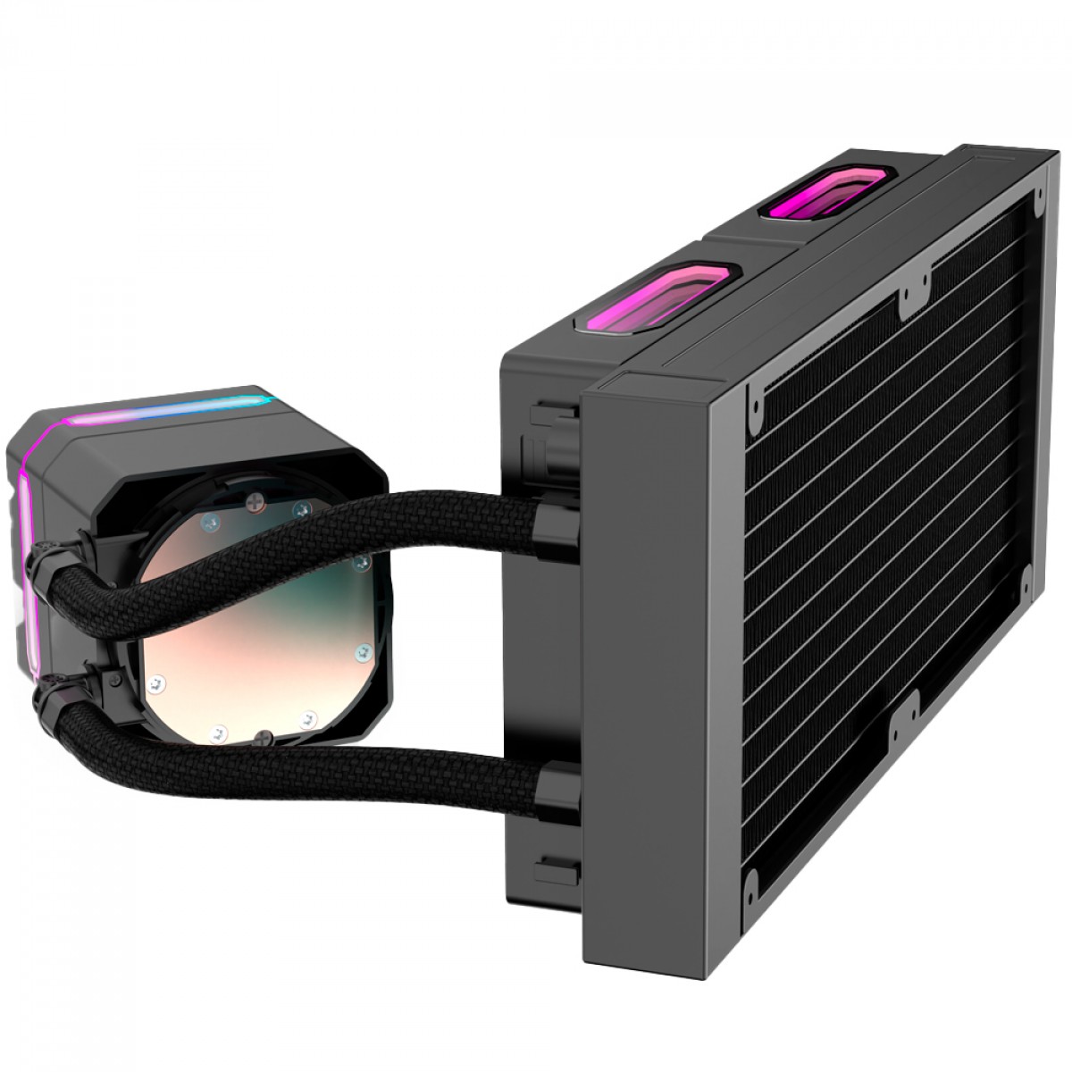 Water Cooler Kalkan Delta 240 ARGB, 240mm, Wireless, Intel-AMD, Preto, KLK00050