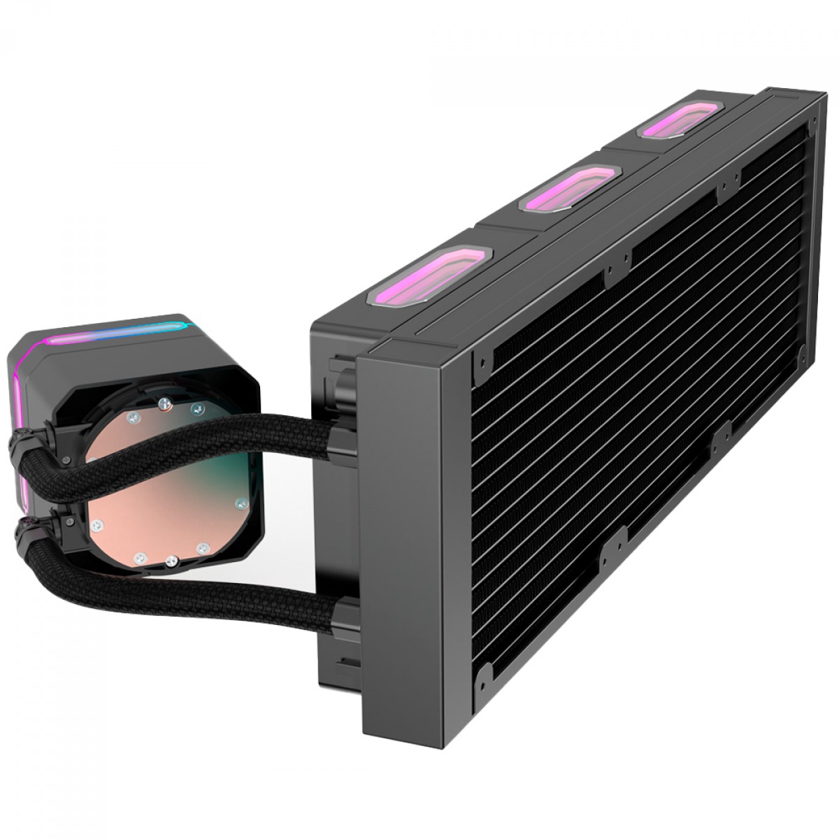 Water Cooler Kalkan Delta 360 ARGB, 360mm, Wireless, Intel-AMD, Preto, KLK00051