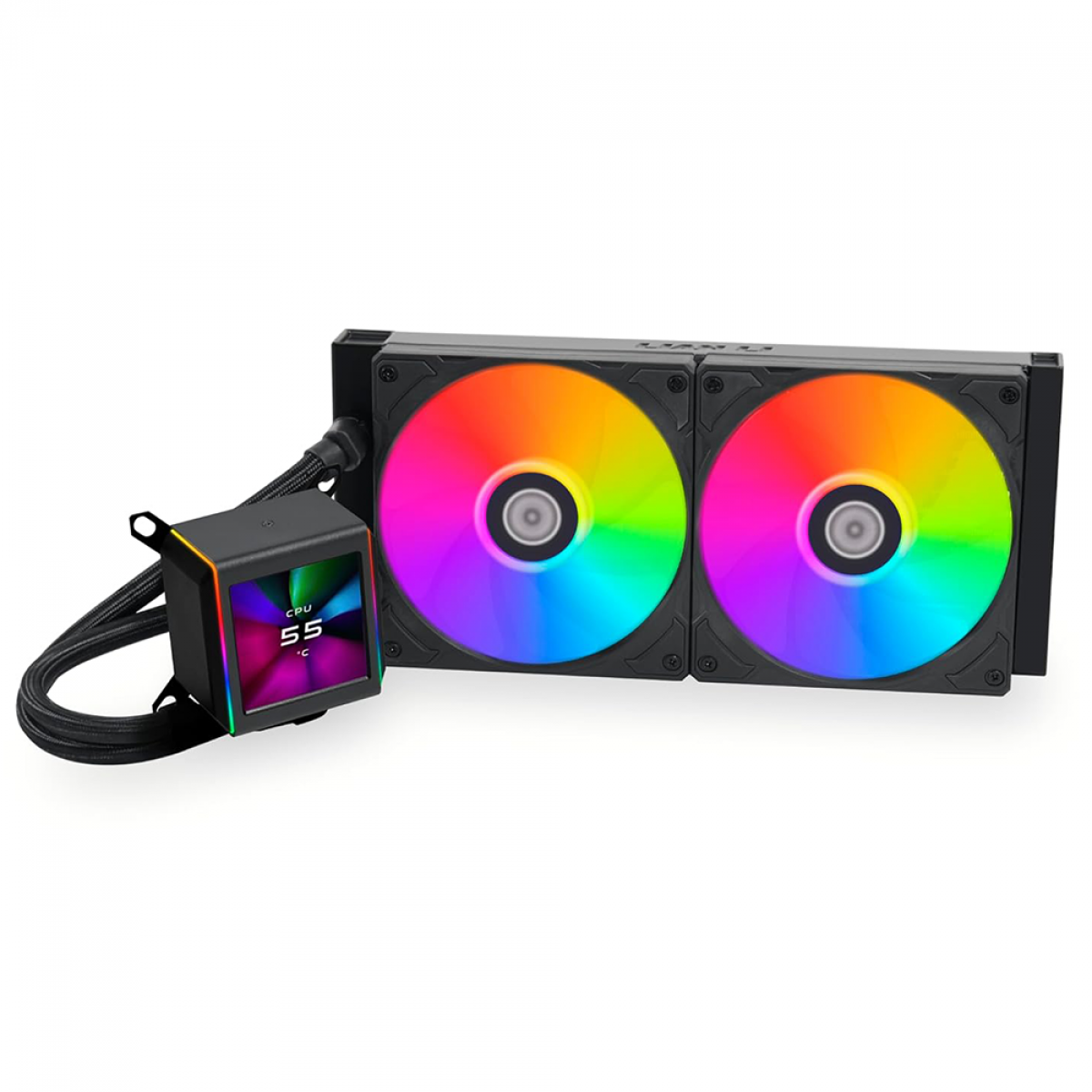 Water Cooler, Lian Li Galahad II LCD 280 AIO, ARGB, 280mm, Intel-AMD, Black, GA2ALCD28B