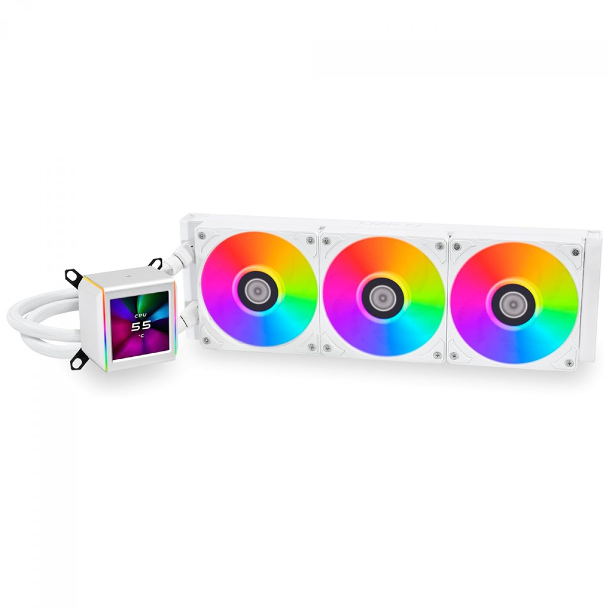 Water Cooler Lian Li Galahad II LCD, 360mm, ARGB, Com Display, Intel/AMD, Branco, GA2ALCD36W WHITE