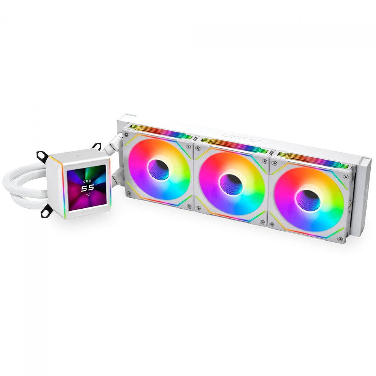 Water Cooler Lian Li Galahad II LCD SL-INF, 360mm, ARGB, Com Display, Intel/AMD, Branco, GA2ALCD36INW WHITE
