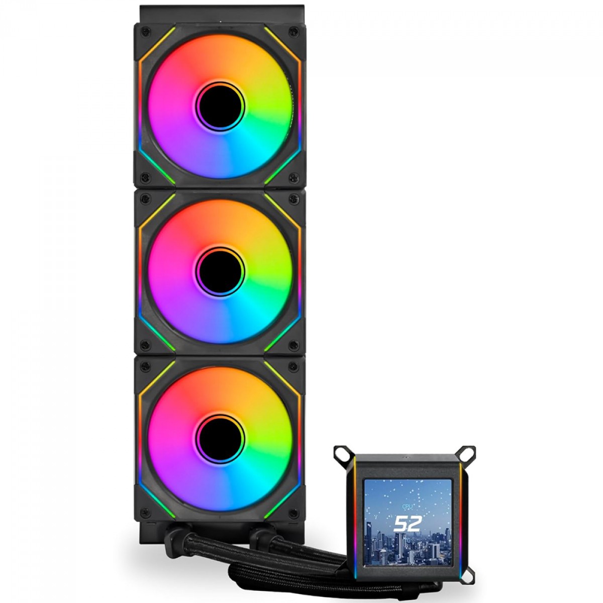 Water Cooler Lian Li Galahad II LCD SL-INF, 360mm, ARGB, Com Display, Intel/AMD, Preto, GA2ALCD36INB BLACK
