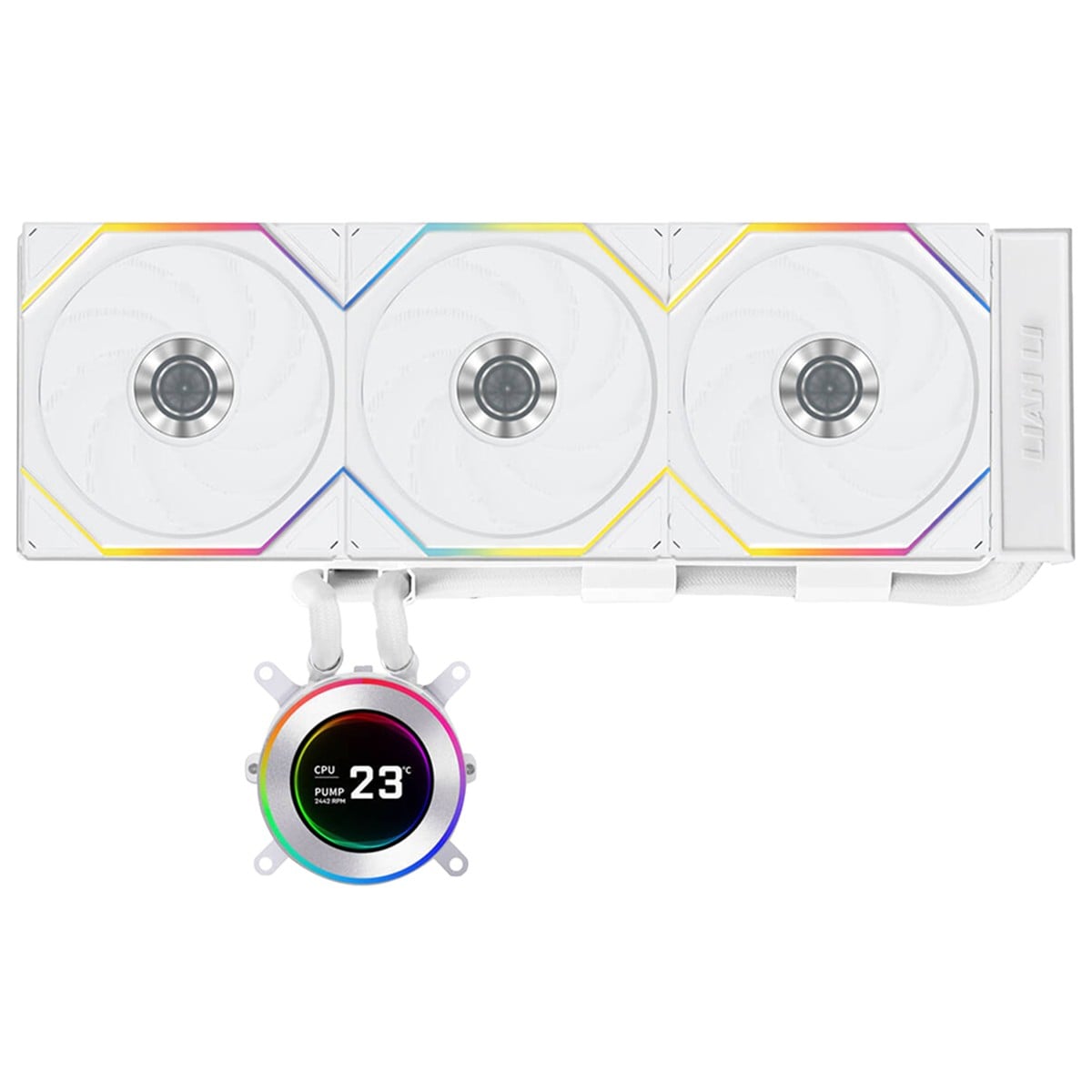 Water Cooler Lian Li Hydroshift II LCD-C 360TL, 360mm, ARGB, Com Display IPS, Intel-AMD, Branco, GHSLCD36TW