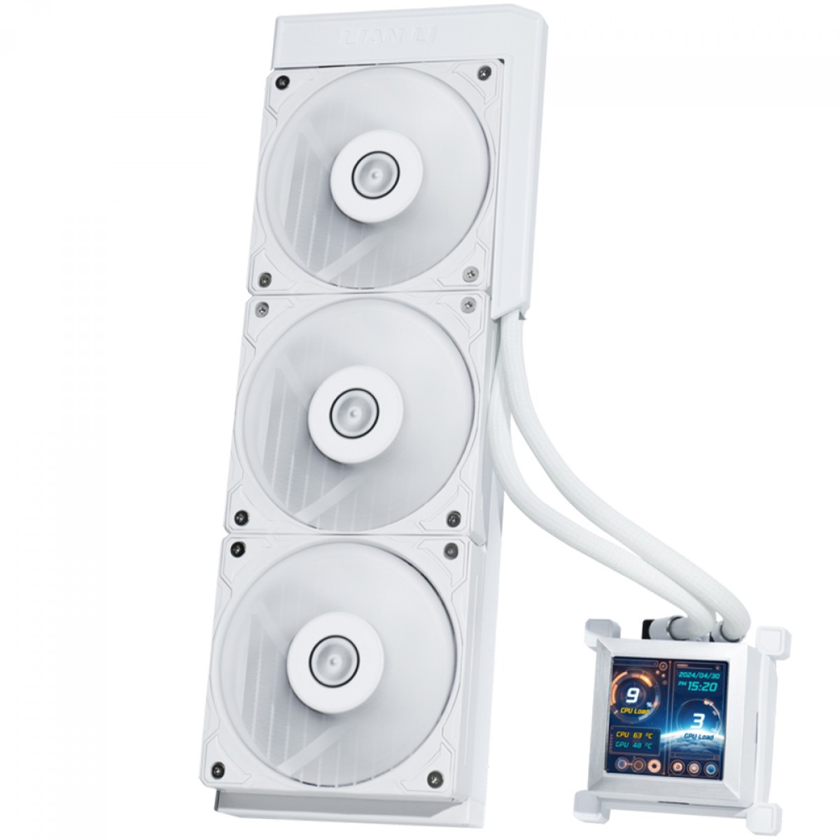 Water Cooler Lian Li Hydroshift LCD, 360mm, Com Display, Intel/AMD, Branco, HSLCD36SW