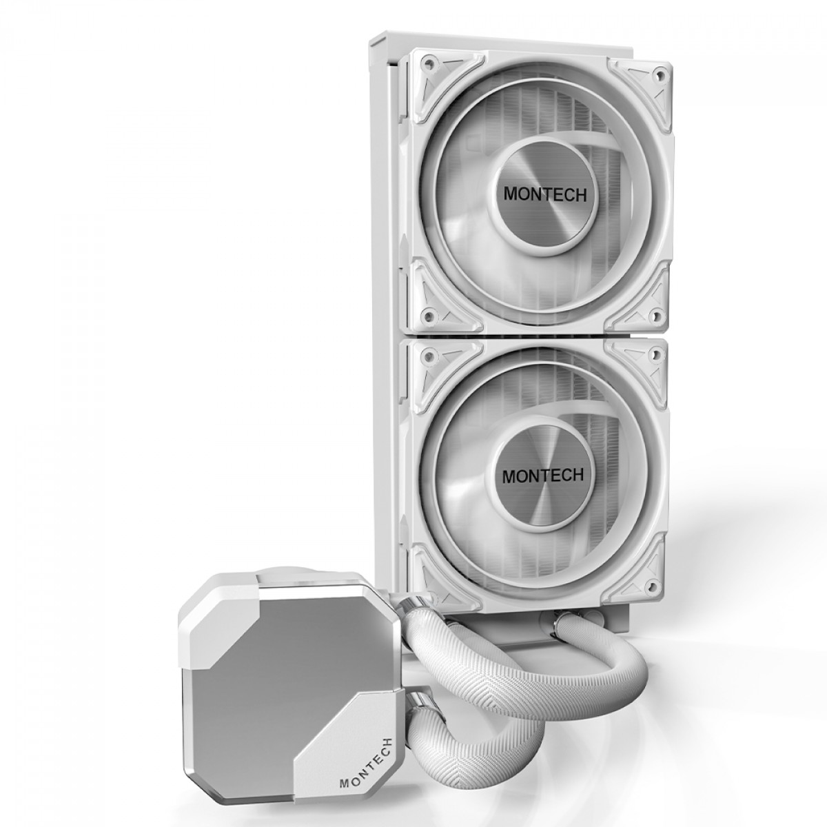 Water Cooler Montech HyperFlow Silent, 240mm, Intel-AMD, PWM, Branco
