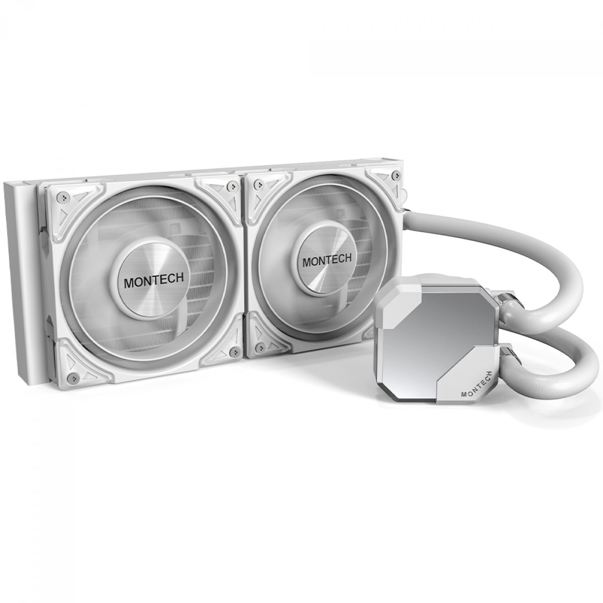 Water Cooler Montech HyperFlow Silent, 240mm, Intel-AMD, PWM, Branco