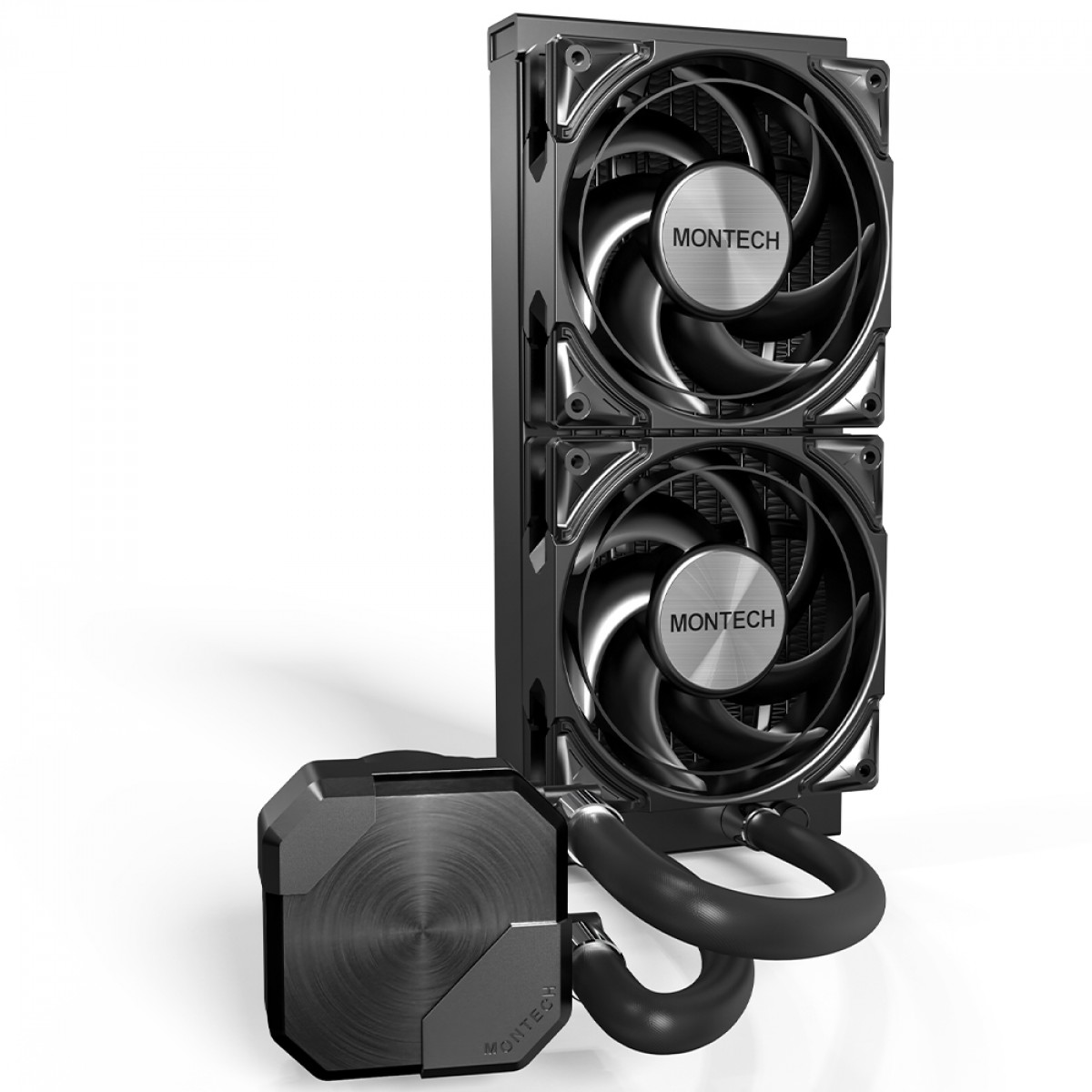 Water Cooler Montech HyperFlow Silent, 240mm, Intel-AMD, PWM, Preto  
