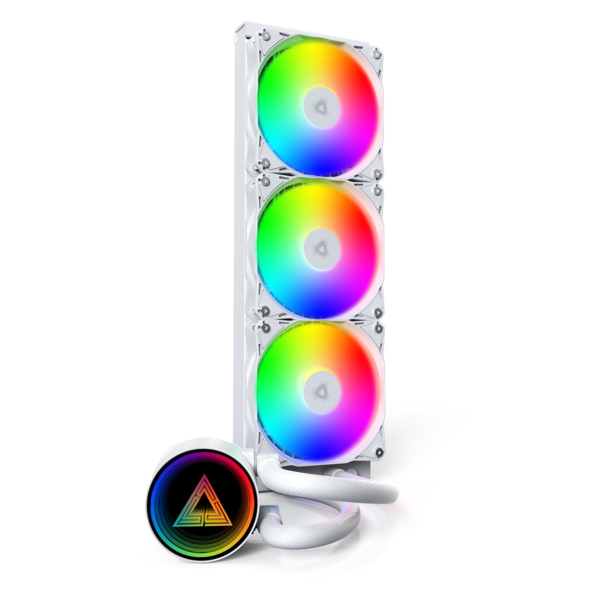 Water Cooler Montech LightFlow ARGB, 360mm, Intel-AMD, Branco