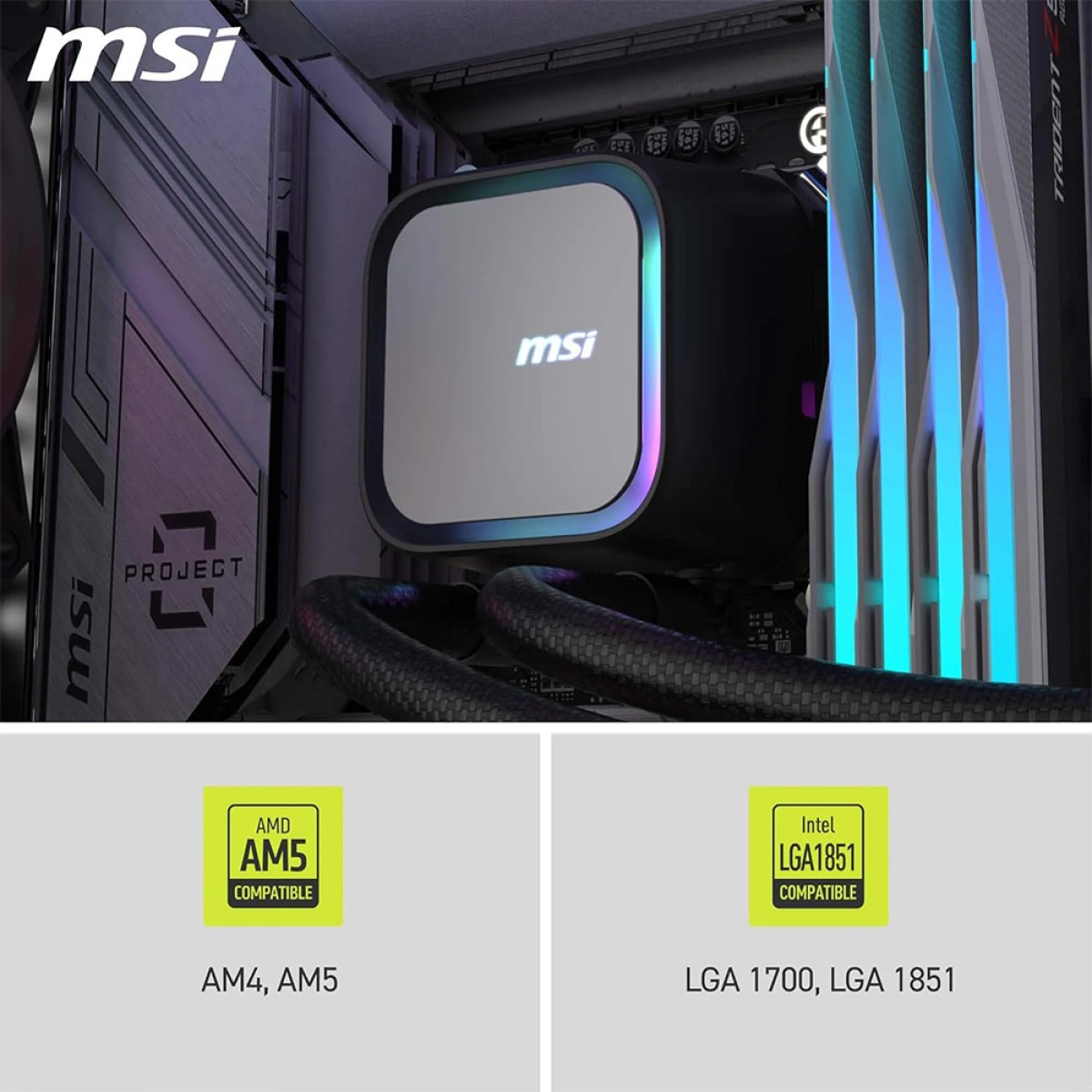 Water Cooler MSI MAG Coreliquid A13 240, ARGB, 240mm, Intel-AMD, Preto
