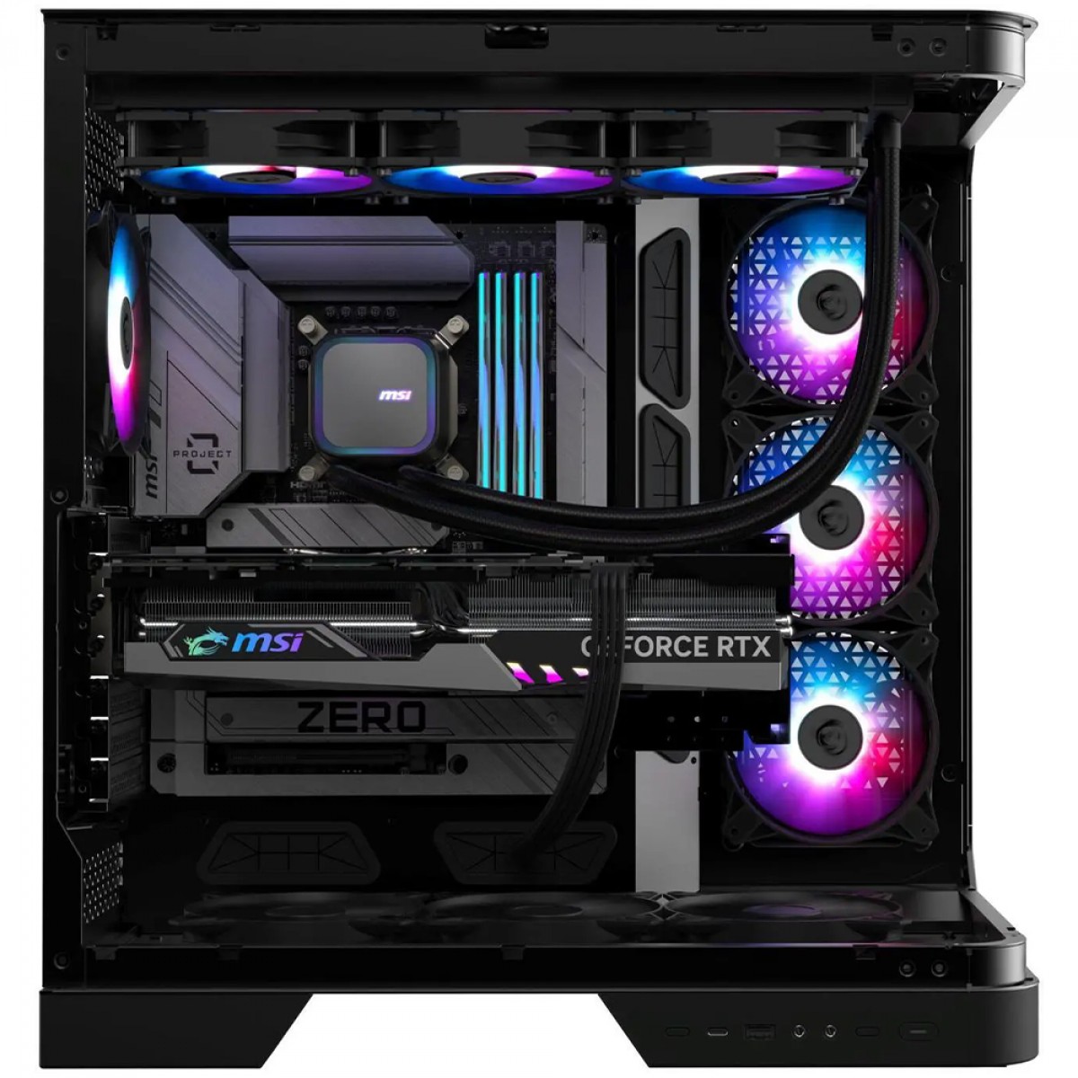 Water Cooler MSI MAG Coreliquid A13 360, ARGB, 360mm, Intel-AMD, Preto