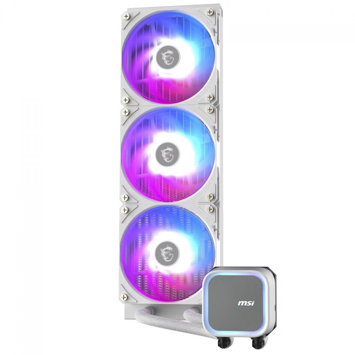 Water Cooler MSI MAG Coreliquid A13 360 White, ARGB, 360mm, Intel-AMD, Branco