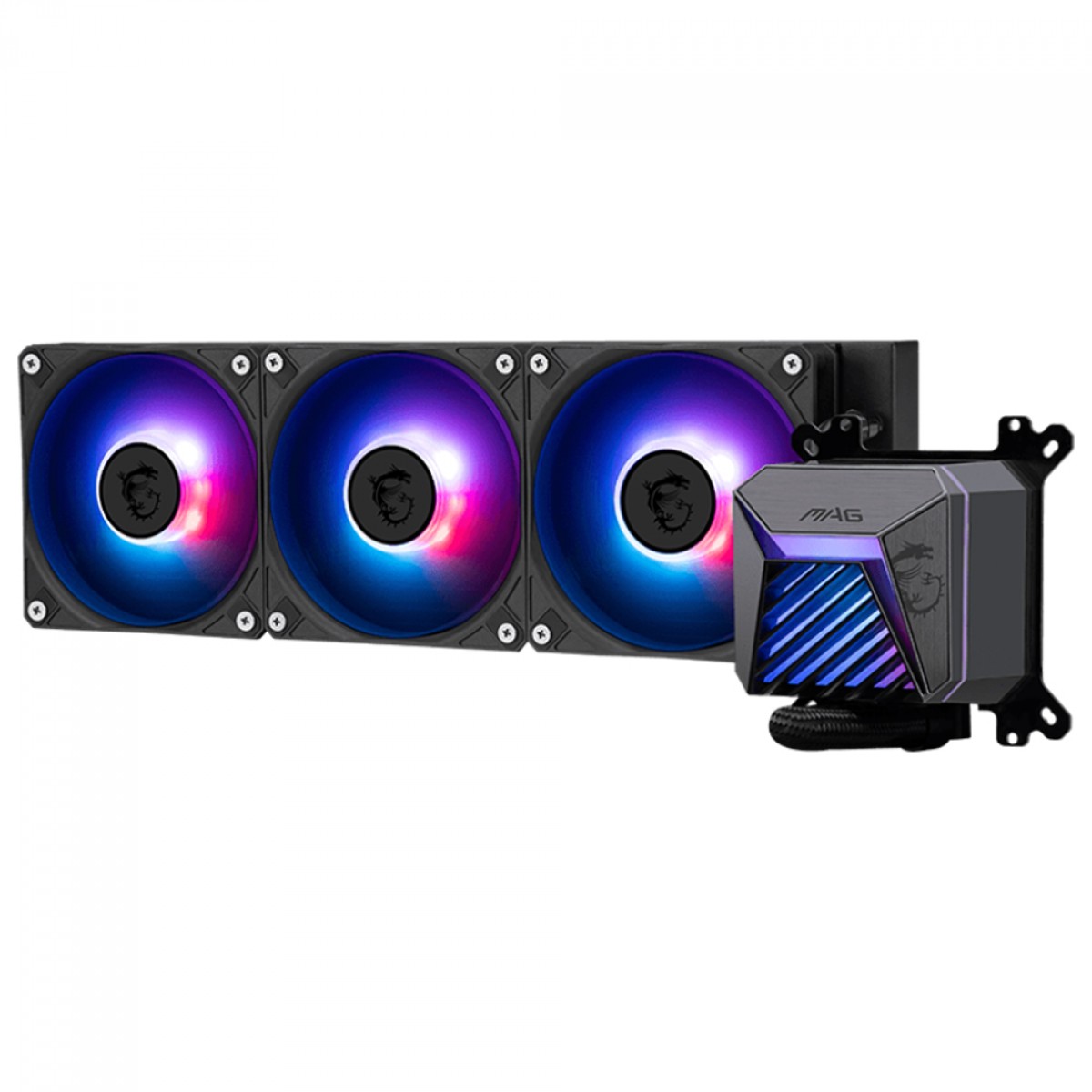 Water Cooler MSI MAG Coreliquid A15 360, ARGB, 360mm, Intel-AMD, Preto