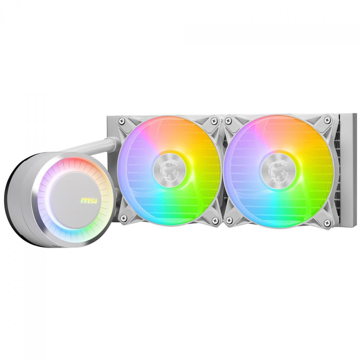 Water Cooler MSI MAG Coreliquid E240 White, ARGB, 240mm, Intel-AMD, Branco