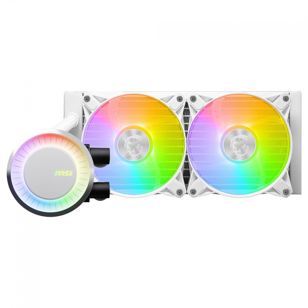 Water Cooler MSI MAG Coreliquid E240 White, ARGB, 240mm, Intel-AMD, Branco