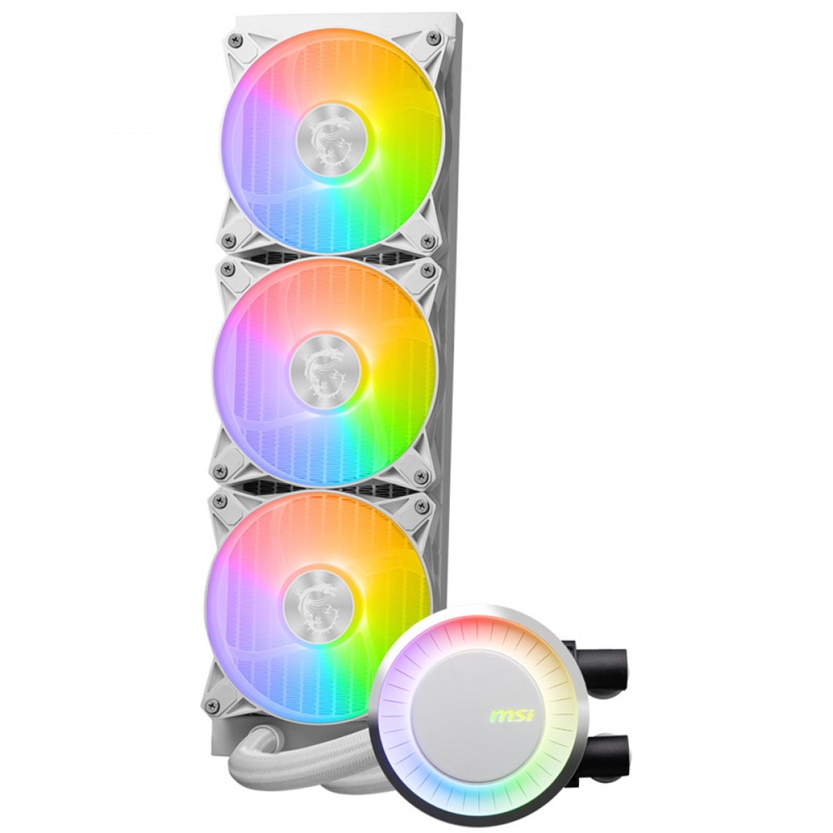 Water Cooler MSI MAG Coreliquid E360, ARGB, 360mm, Intel-AMD, Branco