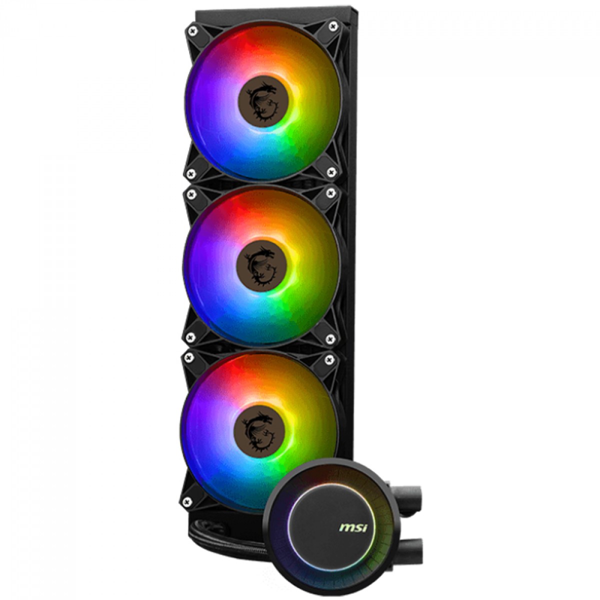 Water Cooler MSI MAG Coreliquid E360, ARGB, 360mm, Intel-AMD, Preto