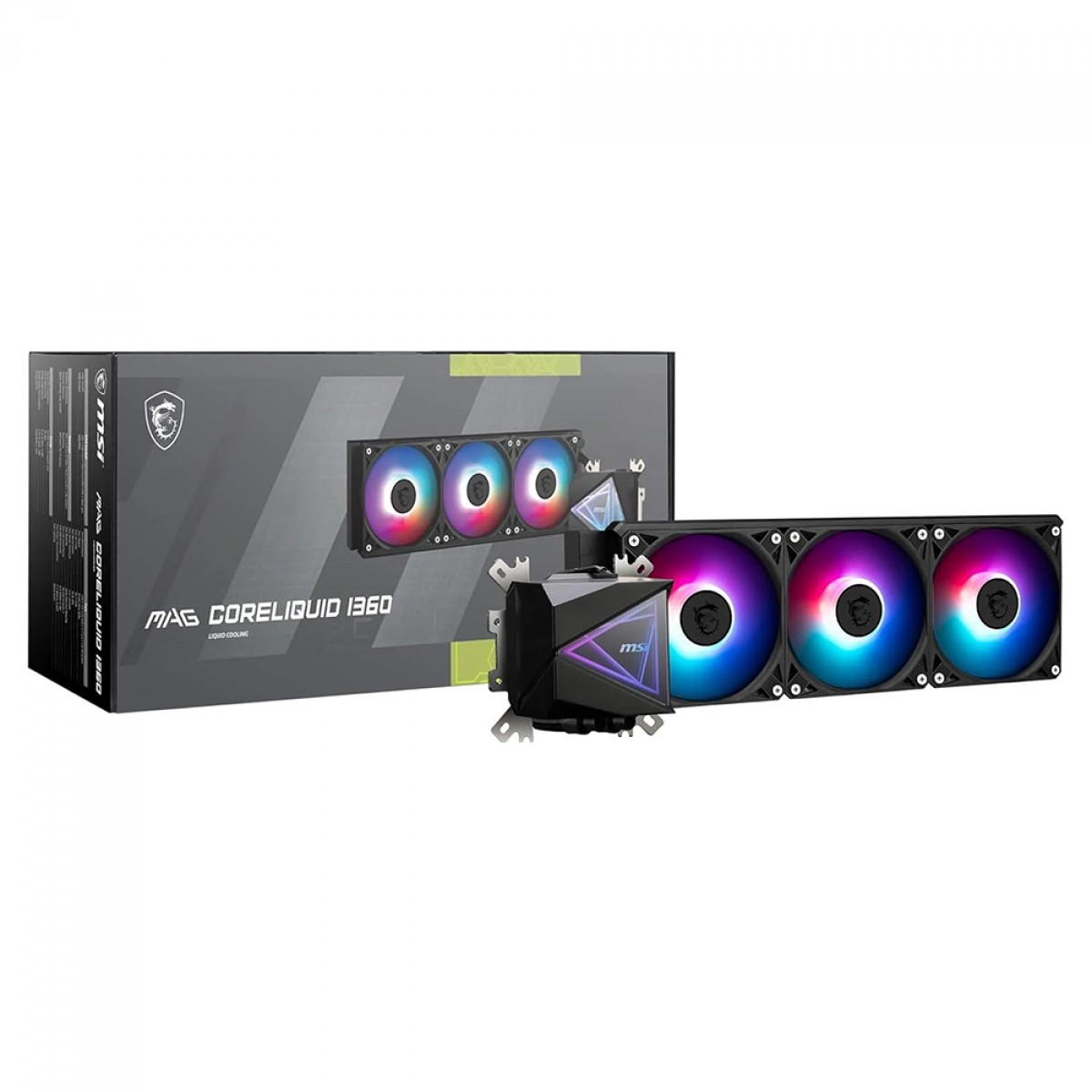 Water Cooler MSI MAG Coreliquid I360, ARGB, 360mm, Intel-AMD, Preto