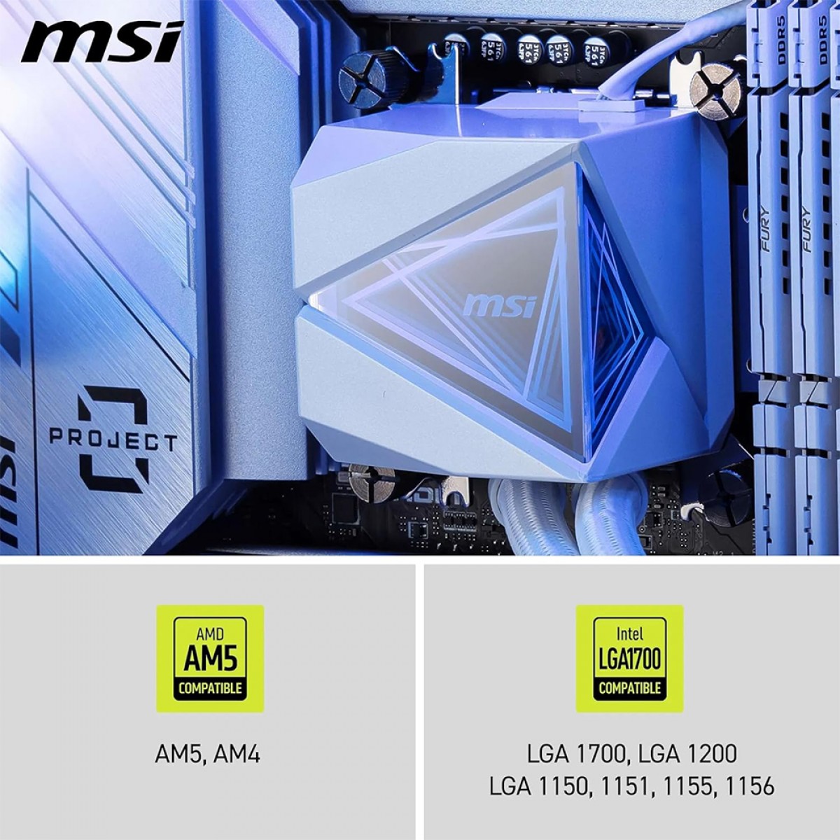 Water Cooler MSI MAG Coreliquid I360 White, ARGB, 360mm, Intel-AMD, Branco