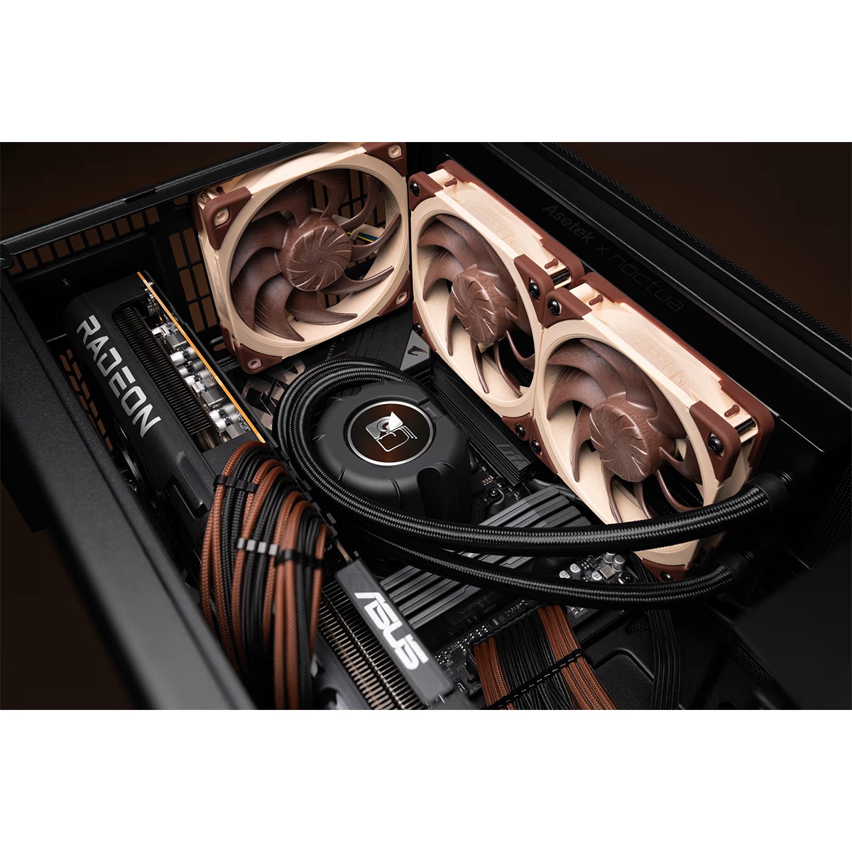 Water Cooler Noctua NL-LC1-24, 240mm, PWM, Intel-AMD, Preto e Marrom