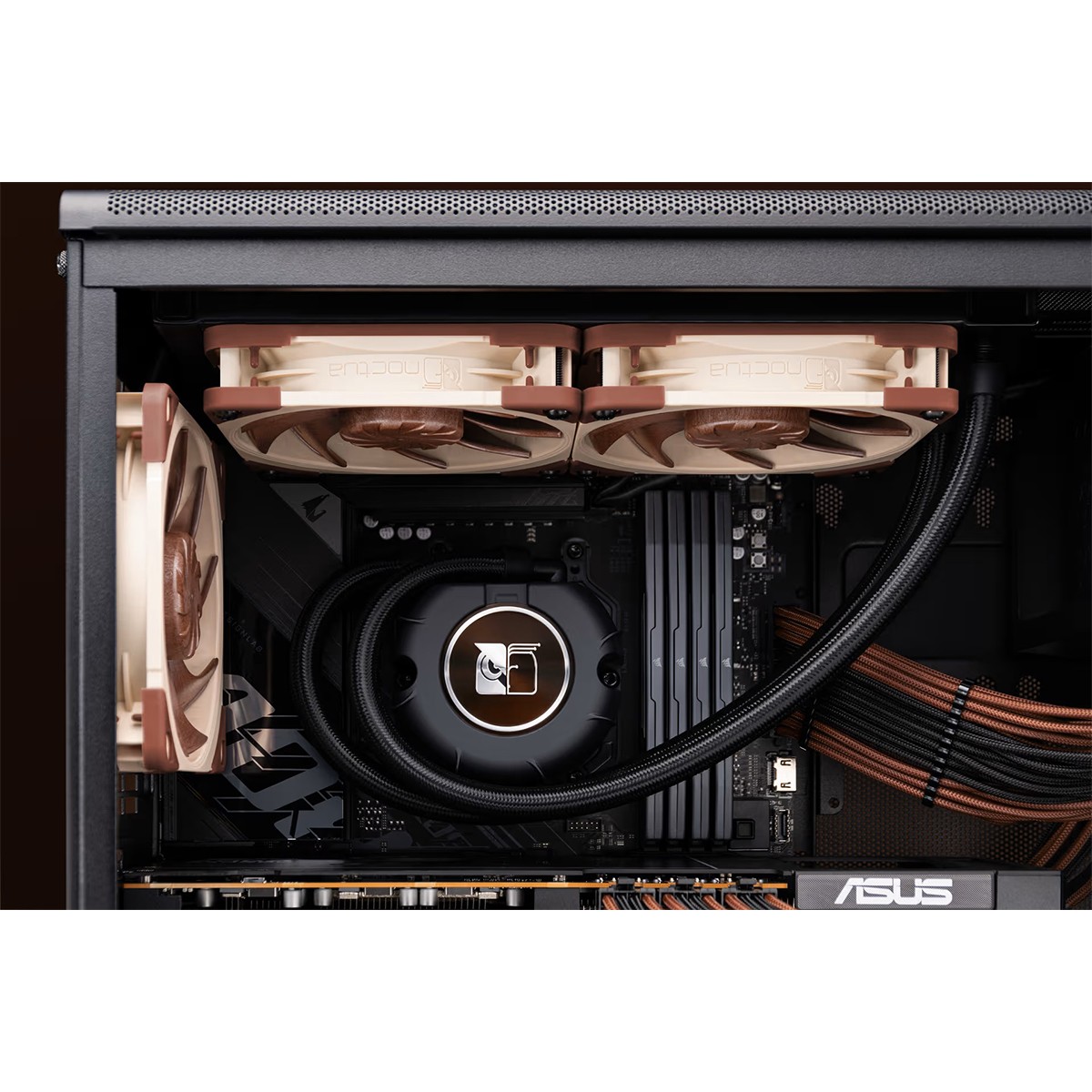 Water Cooler Noctua NL-LC1-24, 240mm, PWM, Intel-AMD, Preto e Marrom