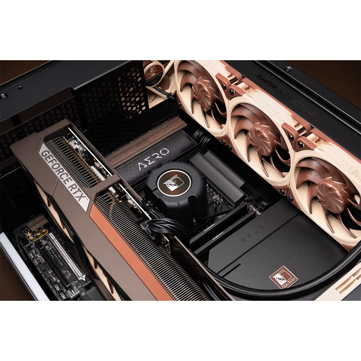 Water Cooler Noctua NL-LC1-36, 360mm, PWM, Intel-AMD, Preto e Marrom