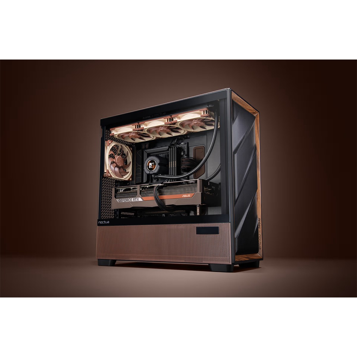 Water Cooler Noctua NL-LC1-42, 420mm, PWM, Intel-AMD, Preto e Marrom
