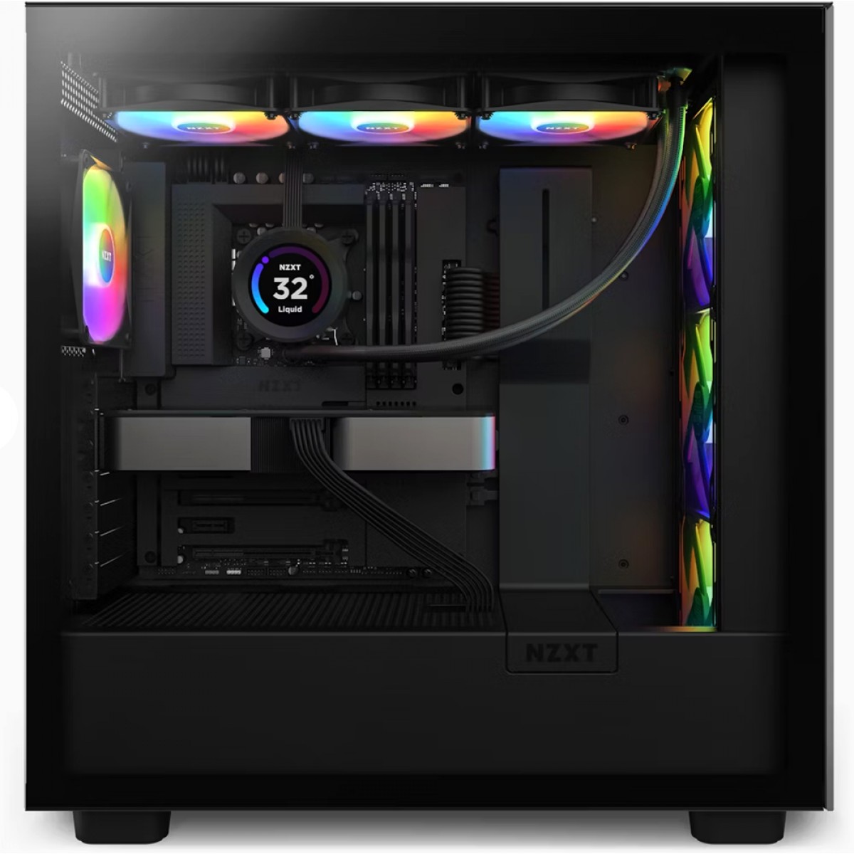 Water Cooler NZXT Kraken 360 RGB, 360mm, AIO LCD Display, Black, Intel-AMD, RL-KR360-B1